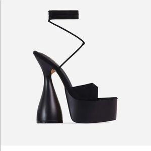 Ego Bite me lace up peep toe heel. ( Bratzdoll heels )